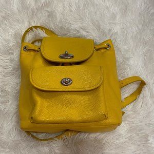 Coach Mini Turnlock Rucksack In Pebble Leather